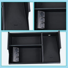 KEENAXIS Center Console Secondary Storage Box Organizer Armrest Insert ABS Black Materials Tray Compatible with The Toyota Tundra & Sequoia (2007-2019) Auto Accessories