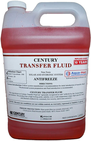 Century Chemical 19910 Heat Transfer Fluid - Aqua-Hot/Oasis (Gallon, Yellow - Super Concentrate)