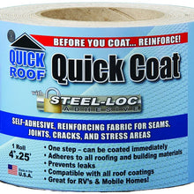 Cofair QRQC425 Quick Roof Quick Coat Fabric - 4" x 25'