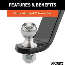 CURT 45064 Lifted Truck Trailer Hitch Mount with 2-Inch Ball & Pin, Fits 2-in Receiver, 7,500 lbs, 6-Inch Drop
