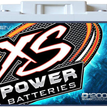 XS Power D1200 XS Series 12V 2600 Amp AGM High Output Battery with M6 Terminal Bolt