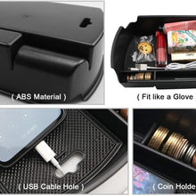 CDEFG Center Console Organizer for 2020 Soul, Insert ABS Black Materials Tray, Armrest Box Secondary Storage