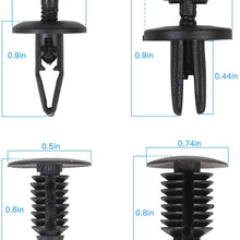 Voodonala Car Retainer Kit Push Rivet Pins Clips Fastener Plastics Trim Panel Body Assortment for Jeep Ford GM Toyota Honda