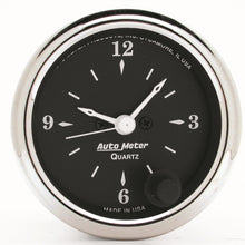 AUTO METER 1785 Old TYME Black Clock, 2.3125 in.