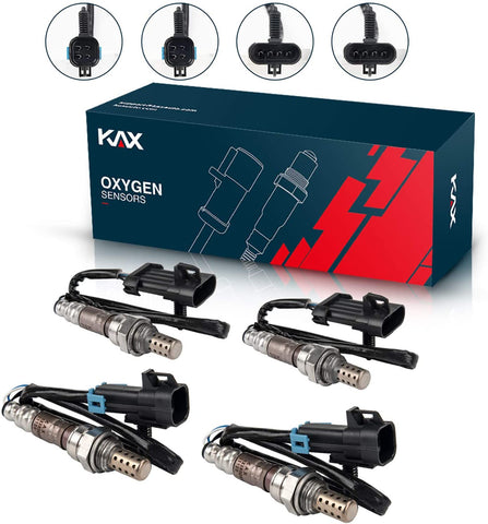 KAX 234-4012 234-4018 Oxygen Sensor, Upstream Downstream 250-24012 250-24018 Heated O2 Sensor Air Fuel Ratio Sensor 1 Sensor 2 Rear Front Original Equipment Replacement set of 4