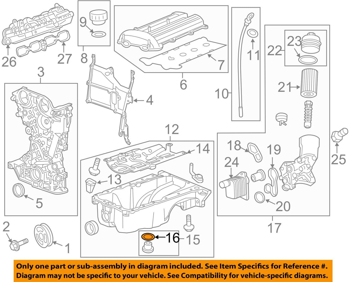 General Motors 55569307, Engine Oil Drain Plug Gasket