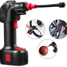 Voluker Air Compressor, Electric Cordless Tire Inflator, Hand Held Pump with LED Light 150PSI 12V 2000mAh, Portable Air Pump with Pressure Gauge Battery for Basketball, Cars, Motorbike