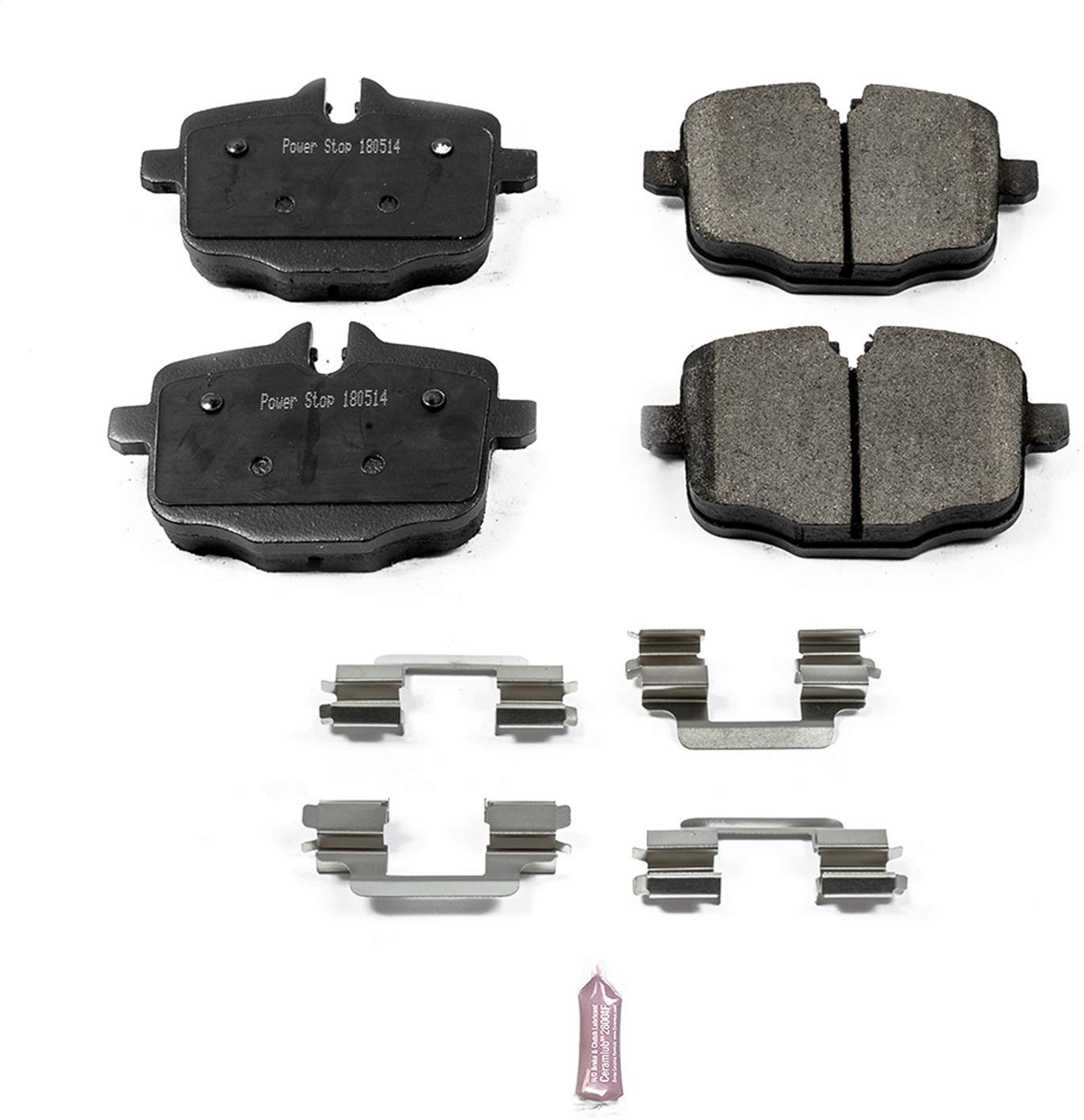 Power Stop 17-1469, Z17 Rear Ceramic Brake Pads with Hardware