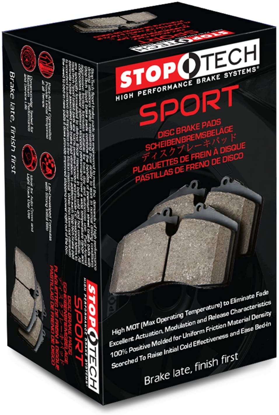 StopTech 309.09142 Sport Brake Pads with Shims and Hardware