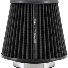 Spectre Universal Clamp-On Air Filter: High Performance, Washable Filter: Round Tapered; 4 in (102 mm) Flange ID; 6.75 in (171 mm) Height; 6.813 in (173 mm) Base; 4.719 in (120 mm) Top, SPE-HPR9617K