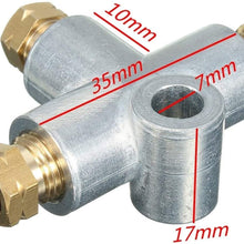 WHWEI New Silver 3 Way T Piece Tee Brake Pipe with 3 M10 Male Nuts Short Metric Copper 3/16 10mm Inch Distributor Replacement Parts