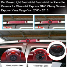 Navinio New Version Car Third Roof Top Mount Brake Lamp Camera Brake Light Rear View Backup Camera+7" LCD Car Dashboard Color Monitor for Chevrolet Express GMC Savana Vans Exporer Vans Cargo