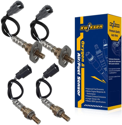 Kwiksen 4pcs Upstream and Downstream Oxygen Sensor 234-4162 234-4169 O2 Sensor 1 and Sensor 2 Replacement for Toyota Sequoia 4.7L 4WD ONLY 2001 2002 2003 2004