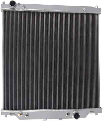 ALLOYWORKS All Aluminum Radiator For 2003-2007 F or d F250 F350 F450 F550 Super Duty / 2003-2005 F or d Excursion 6.0L Turbo Diesel Powerstroke Engine (A)