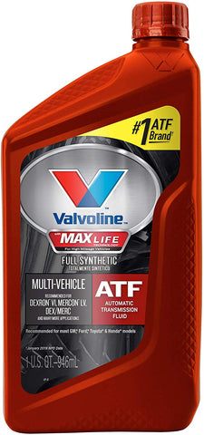 Valvoline MaxLife Full Synthetic Multi-Vehicle Automatic Transmission Fluid - 1qt (Case of 6) (VV324-6PK)