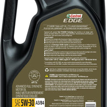 Castrol 03084C Edge 5W-30 Advanced Full Synthetic Motor Oil, 5 Quart