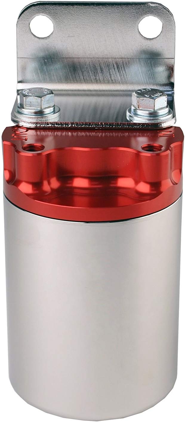 Aeromotive 12318 100 Micron Red Polished Canister Fuel Filter