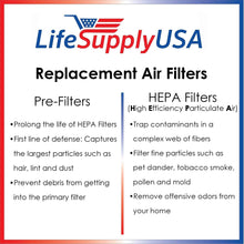 LifeSupplyUSA 2 Pack Replacement Filter Compatible with ELECTROLUX EL041 Carbon AIR Cleaner ELAP15D7PW
