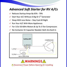 SoftStart SSRV3T Soft Starter for all RV Air Conditioner Enables Your to Start and Run on Small Generator Compatible with Honda EU2000i
