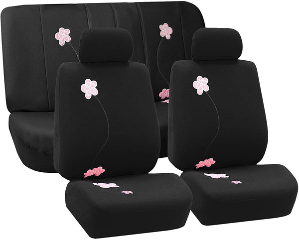 FH Group FB053102 Floral Seat Covers (Pink) Front Set with Gift – Universal Fit for Cars Trucks & SUVs