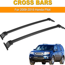 AUXMART Roof Rack Cross Bars Fit for 2009 2010 2011 2012 2013 2014 2015 Honda Pilot, Black Rooftop Luggage Rack Rail Replacement,Aluminum Cargo Carrier Bars