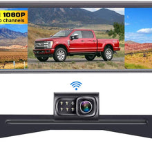 DoHonest S4 HD 1080P Digital Wireless Backup Camera Kit, License Plate Rear View Hitch Camera with 5'' Mirror Monitor for Trucks,Cars,Vans,SUVs Waterproof Camera Super Night Vision Parking & Reversing
