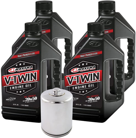MaximaHiflofiltro VTEOCK15 Full Synthetic Engine Oil Change Kit for Harley Davidson Twin Cam V-Twin