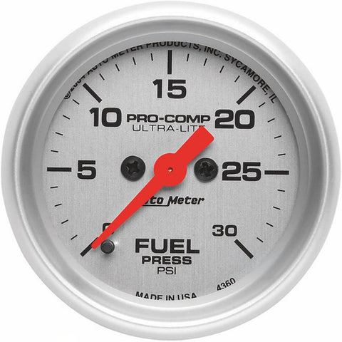 Auto Meter 4360 Ultra-Lite Electric Fuel Pressure Gauge