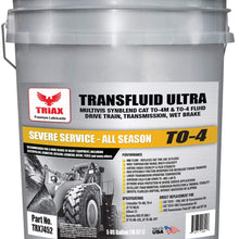 Triax TRANSFLUID Ultra to-4 - Multi-Viscosity Powershift Transmission TO-4M Drive Train and Heavy Duty Transmission Fluid (5 GAL Pail)