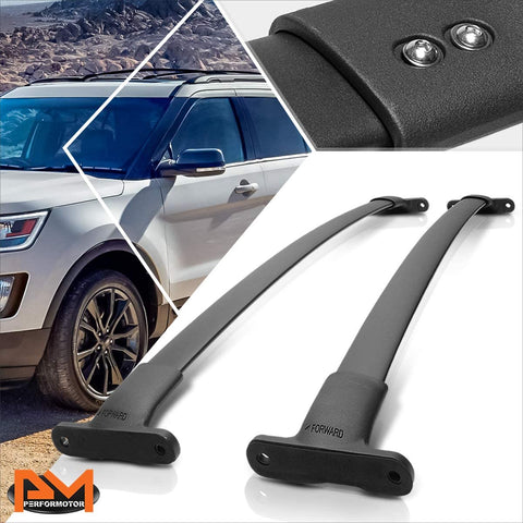 Compatible with Ford Explorer 16-18 OE Style Aluminum Roof Top Rail Rack Crossbar Baggage Carrier