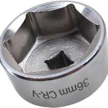 36mm Oil Filter Wrench, Oil Filter Socket, 3/8" Drive,6 Point Oil Filter Removal,for F250,F350,F450,Cooper,323i,911,Cayenne,C30,C70,S40,S60