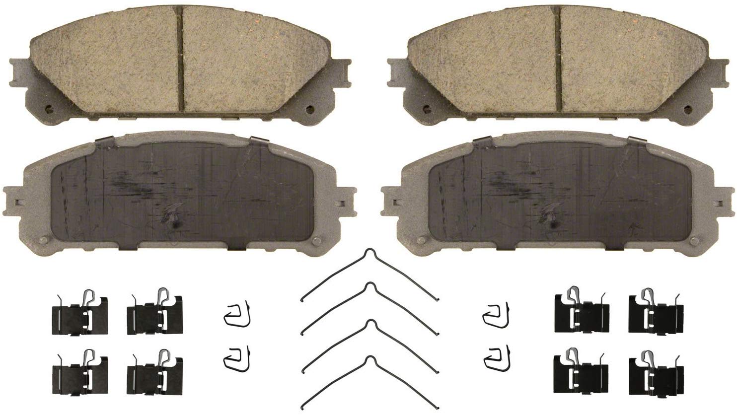 Wagner ThermoQuiet QC1324 Ceramic Disc Pad Set With Installation Hardware, Front