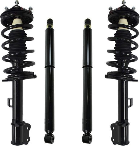 Pair of (2) Front Complete Coil-Spring Strut Assembly Set & 2 Rear Shock Absorbers for 2008-2012 Ford Escape - [08-11 Tribute, Mariner]