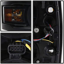 Carpart4u - LED Light Tube DRL Headlights for Chevy Silverado 1500 14-15 - Black/Smoked Lens