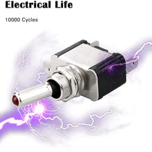 5pcs SPST LED Lighted Rocker Toggle Switch Linkstyle Marine Toggle Switch, On-Off LED Toggle Switch 12V 20A for Car RV Vehicles Truck Boat