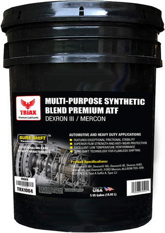 Triax Synthetic Blend Multi-Purpose ATF -Dexron III/Mercon/Allison with SureShift Technology Compatible with TES 389, GM, Ford, Chrysler