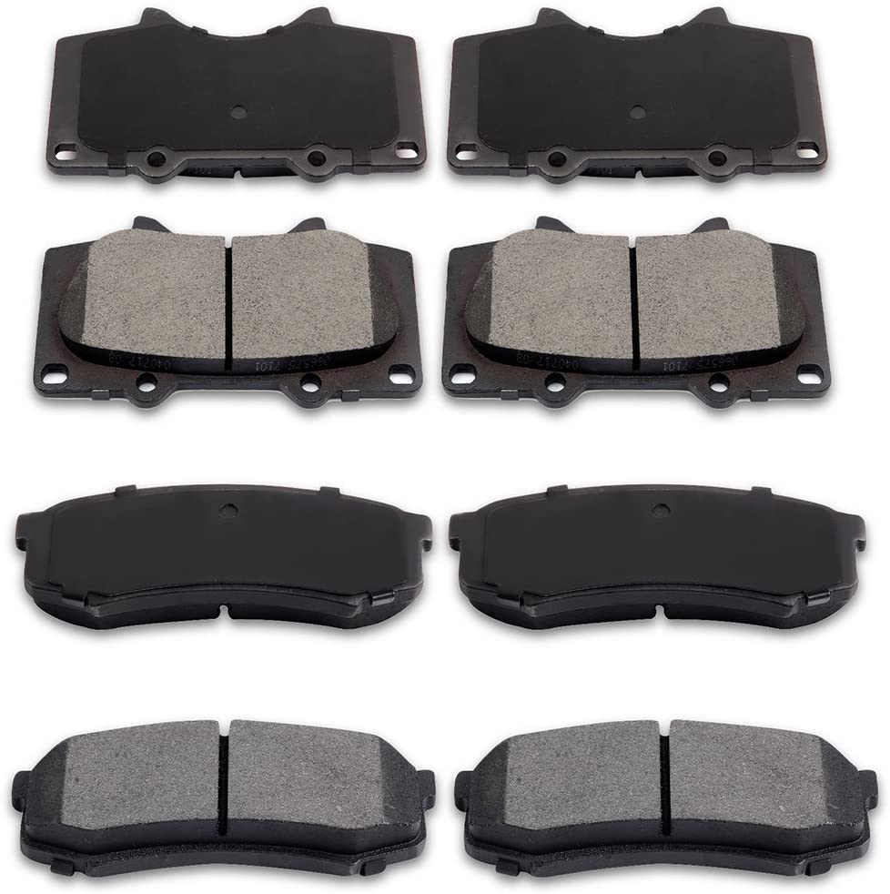 Brake Pads, ECCPP 8pcs Ceramic Disc Brake Kits fit for 2010-2019 Lexus GX460, 2003-2009 Lexus GX470, 2003-2019 Toyota 4Runner, 2007-2014 Toyota FJ Cruiser, 2001-2007 Toyota Sequoia