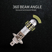 Morefulls 2019 New Design 1600 Lumens 360° Beam Angle H1 LED Fog Lights Bulbs Lamp 6000k White With Projector,Extremely Bright DRL LED Bulb, Lifetime Support(Set of 2)