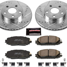 Power Stop K5870 Front Brake Kit with Drilled/Slotted Brake Rotors and Z23 Evolution Ceramic Brake Pads