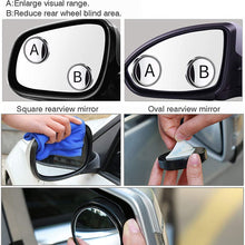 Homesprit 2 Pack Blind Spot Mirror, 2" Round HD Glass Convex Rear View, 360°Rotate Adjustable Wide Angle Rear View Mirror for All Universal Vehicles Car