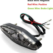 CICMOD Motorcycle 15 LED Brake Running Turn License Plate Tail Light Quad ATV Bike Motorbike 12V New (Type A)