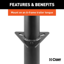 CURT 28204 A-Frame Trailer Jack, 2,000 lbs, 15 Inches Vertical Travel