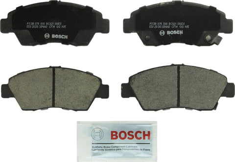 Bosch BC621 QuietCast Premium Ceramic Disc Brake Pad Set For Acura: 2002-2006 RSX; Honda: 1993-2005 Civic, 1994-1997 Civic del Sol, 2007-2008 Fit; Front