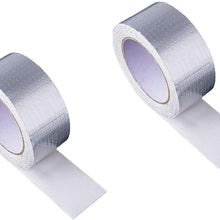 DREAMLANDSALES 2PC/PAK Butyl Waterproof Tape 2" X 16' Leak Proof Long Lasting Watertight Rubber Putty Butyl Tape for RV Repair, Window, Silicone, Boat and Pipe Sealing, Glass EDPM Rubber Roof Patching