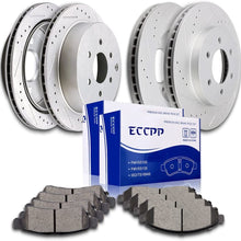 ECCPP Front Rear Brakes Disc Rotor and Ceramic Brake Pad fit for 2005-2018 Nissan Frontier, 2005-2015 Nissan Xterra, 2009-2012 Suzuki Equator