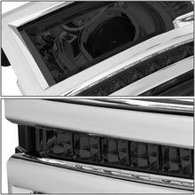 For Chevy Silverado 1500 Pair LED DRL+U Tube Bar Projector Headlight/Lamp Smoked/Clear
