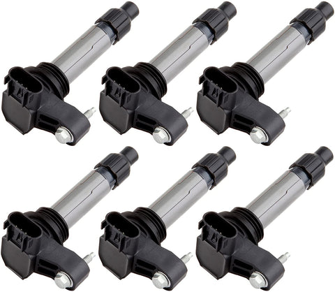 ECCPP Pack of 6 Ignition Coils Pack Compatible for Buic-k Enclave Cadilla-c SRX Chev-rolet Traverse V6 3.6L 2007-2015 Replacement for UF569 C1555 D515C