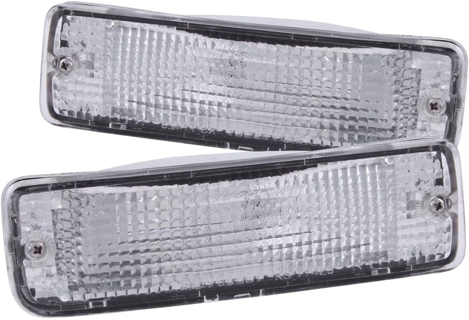 Anzo USA 511019 Toyota Chrome Clear w/Amber Reflectors Bumper Light Assembly - (Sold in Pairs)