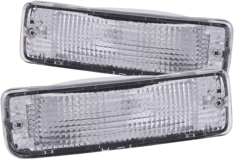 Anzo USA 511019 Toyota Chrome Clear w/Amber Reflectors Bumper Light Assembly - (Sold in Pairs)