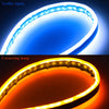 LivTee Flexible Waterproof 2Pcs 24'' Switchback Led Light Strip Kit Dual Color Replacement for Headlight Decorative Daytime Running Lights and Flowing Turn Signal Lights, Amber/White